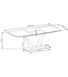 SLIDING TABLE FANGOR, TABLETOP - DARK ASH, LEGS - BLACK order